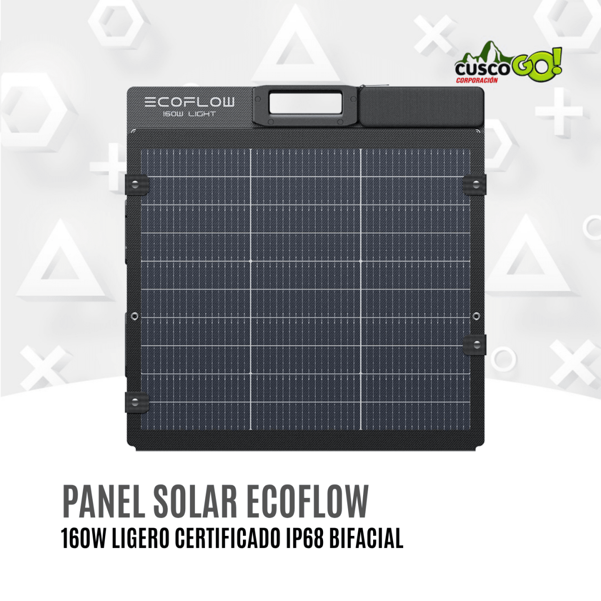 Panel Solar Portatil EcoFlow 160W Ligero Bifacial Alta Eficiencia5