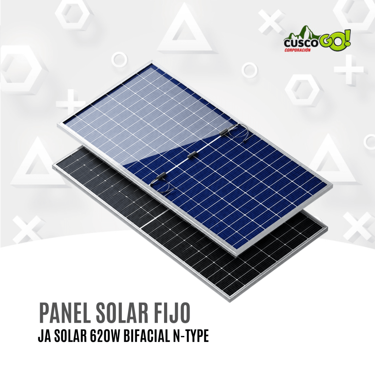 Panel Solar JA Solar 620W Bifacial N-Type2