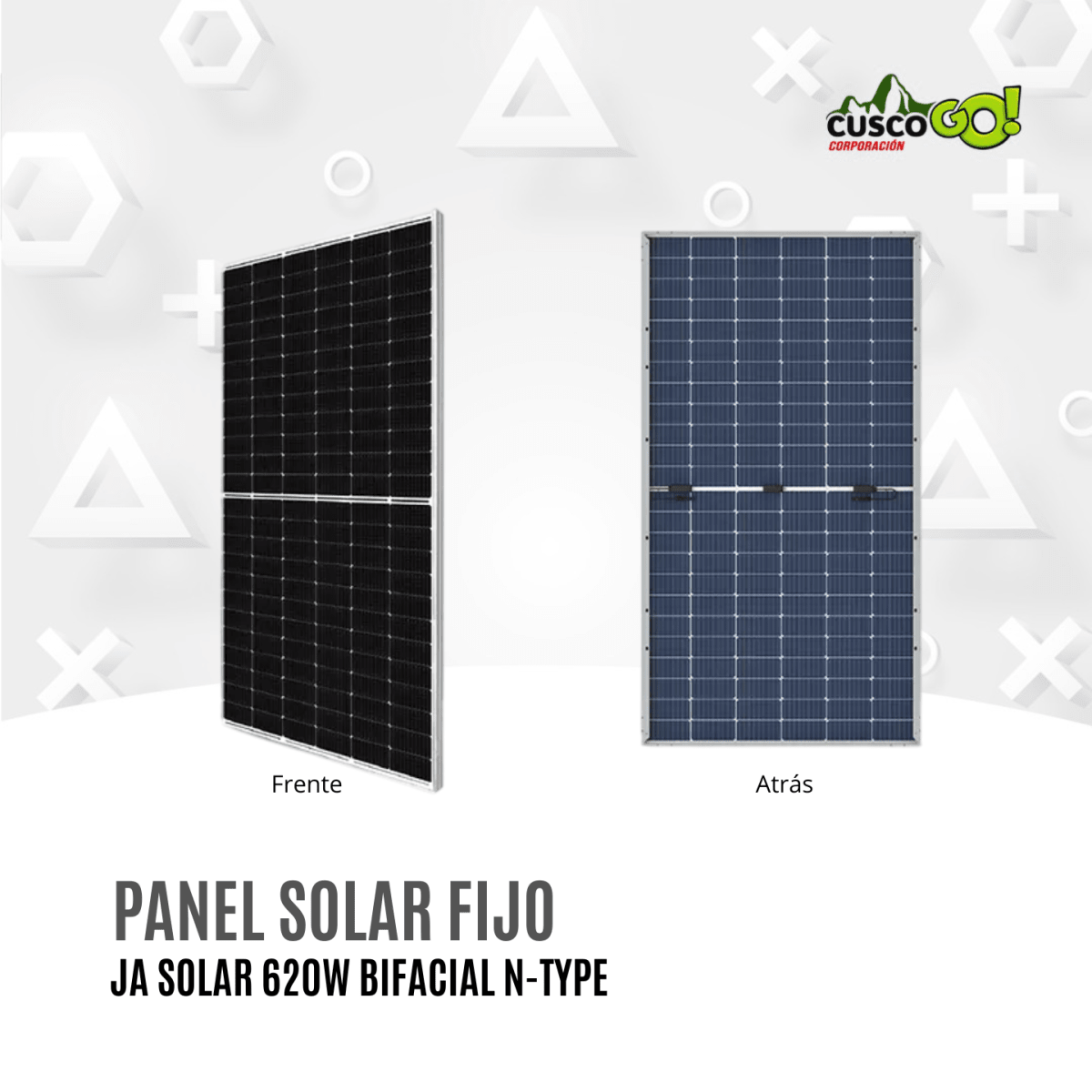 Panel Solar JA Solar 620W Bifacial N-Type3