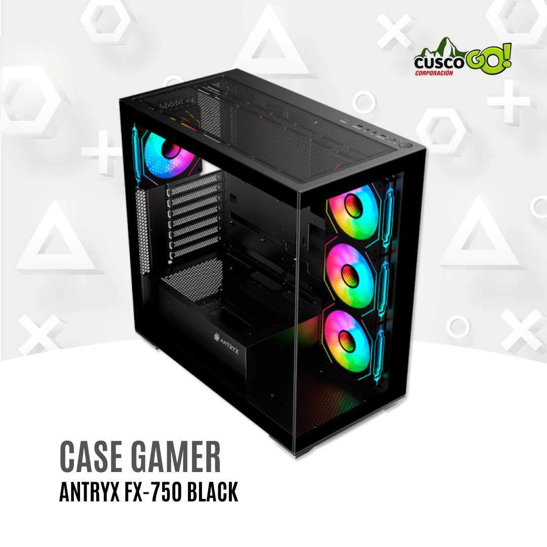 Case Antryx FX 750 Black ARGB USB Tipo C2