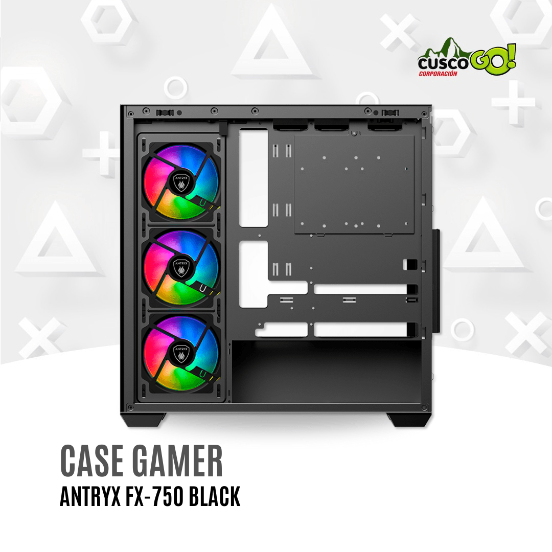 Case Antryx FX 750 Black ARGB USB Tipo C4