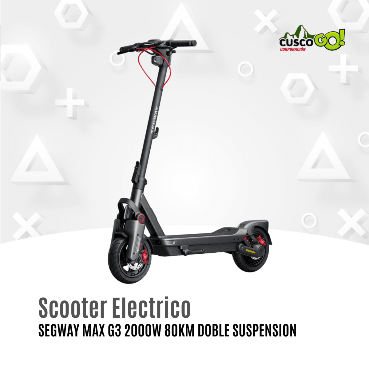 Scooter Eléctrico Segway MAX G3 2000W 80km Doble Suspensión2