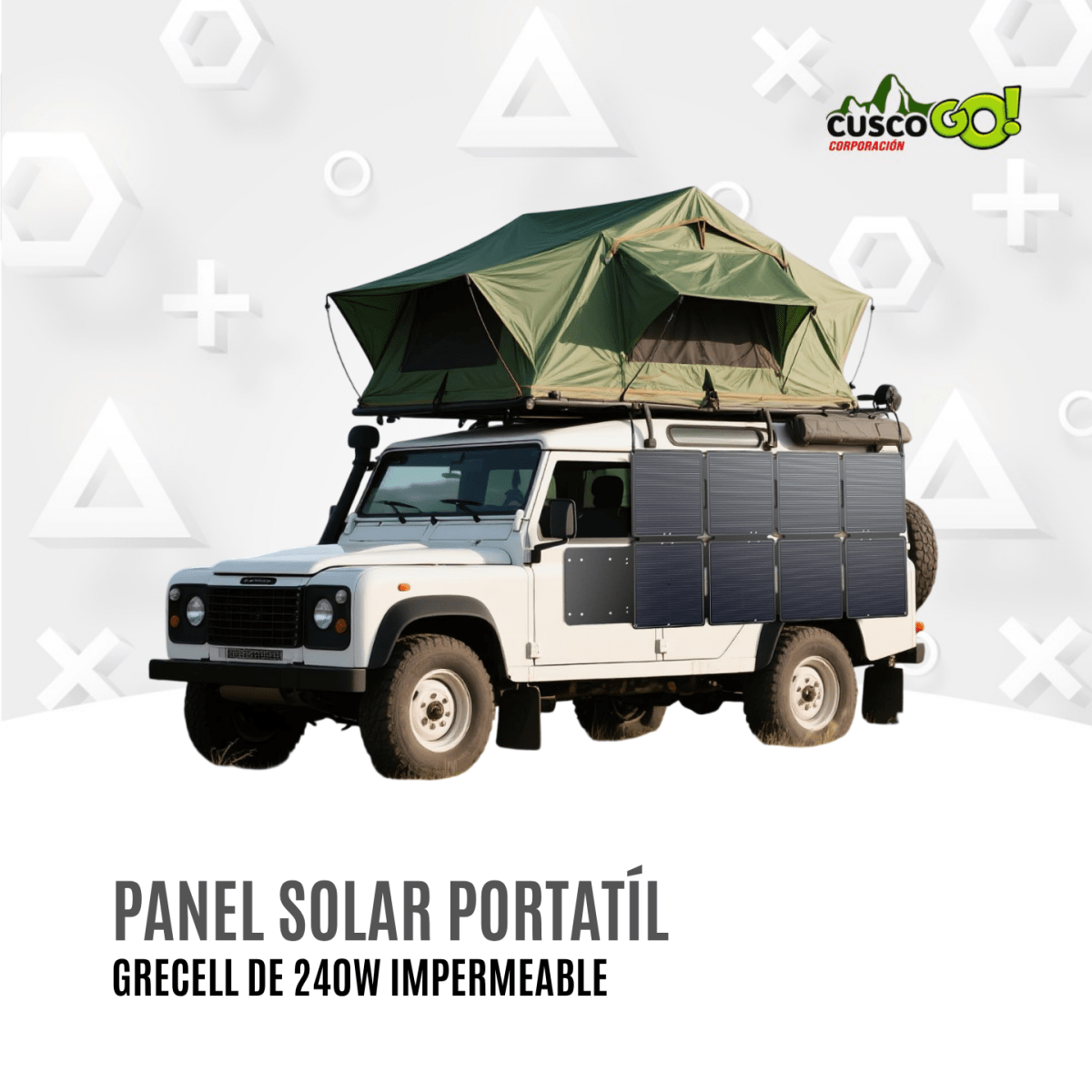Panel Solar Portátil Grecell 240W Plegable Impermeable3