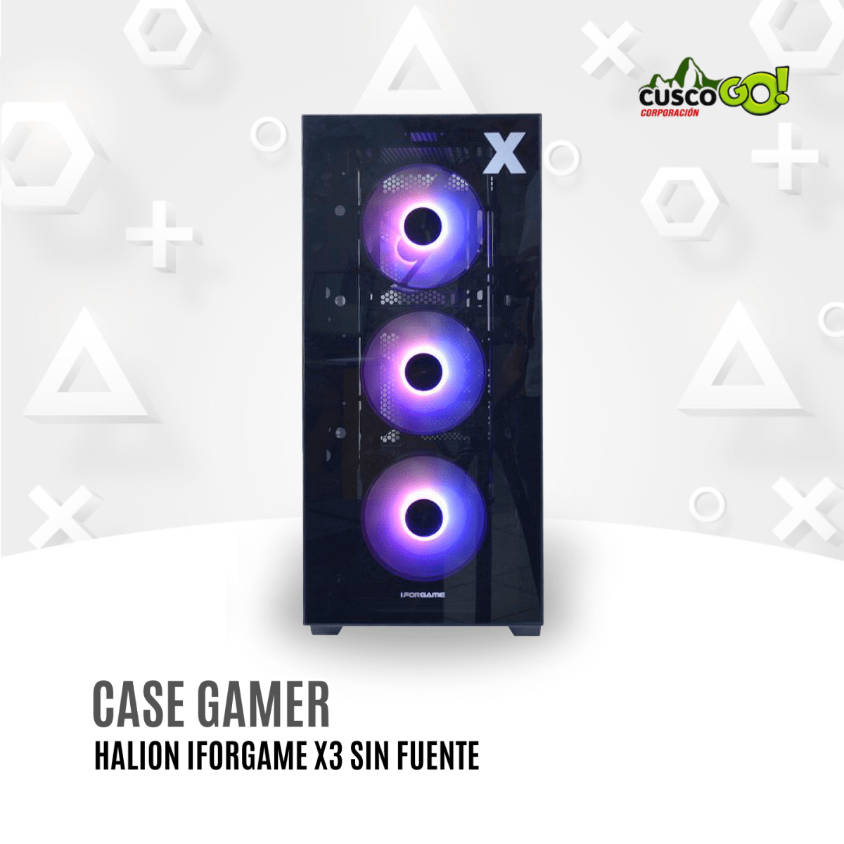Case Gamer Iforgame X3 Vidrio Templado Sin Fuente2