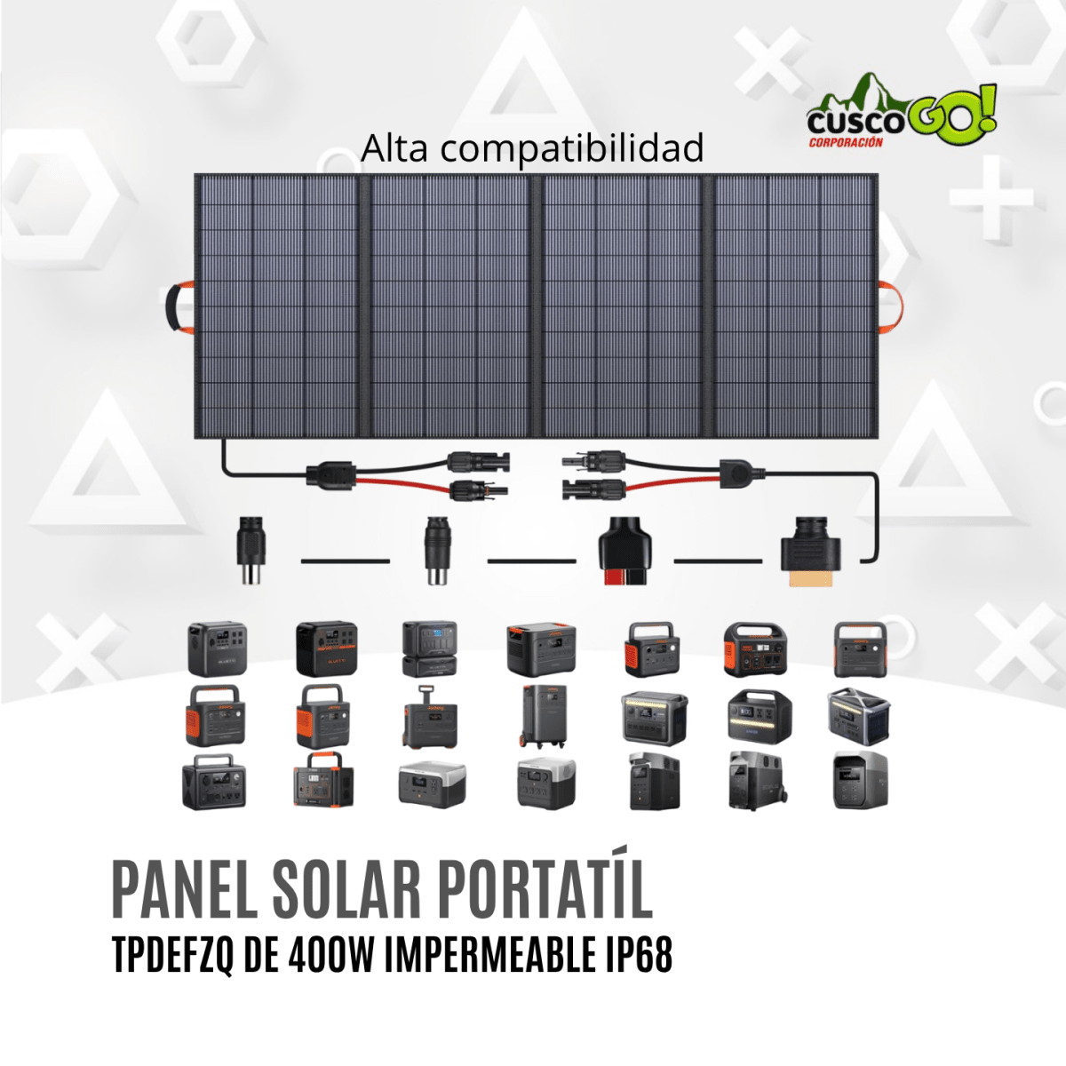 Panel Solar Portátil 400W Plegable Impermeable IP682