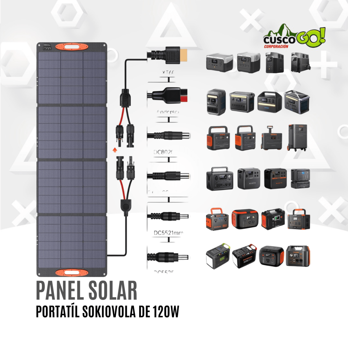 Panel Solar Portátil Sokiovola 120W4