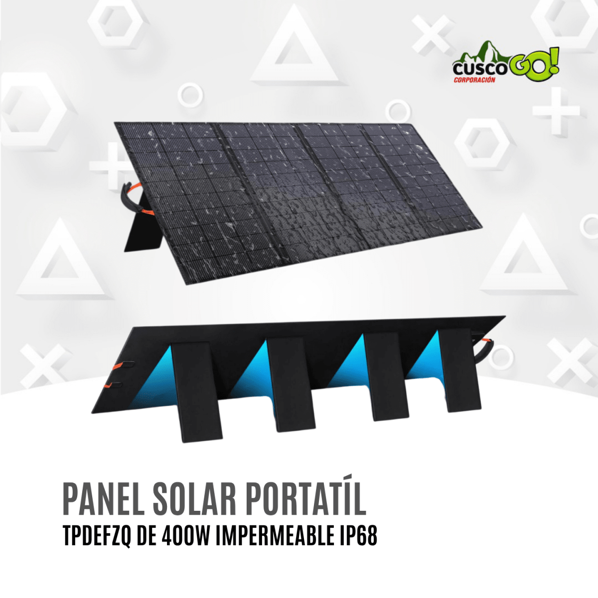 Panel Solar Portátil 400W Plegable Impermeable IP683