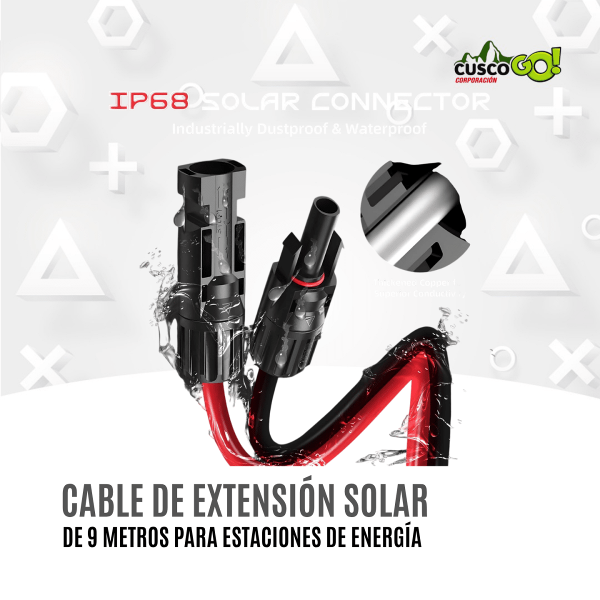 Cable Extensión Solar XT60 9 Metros para Estaciónes de Energía2