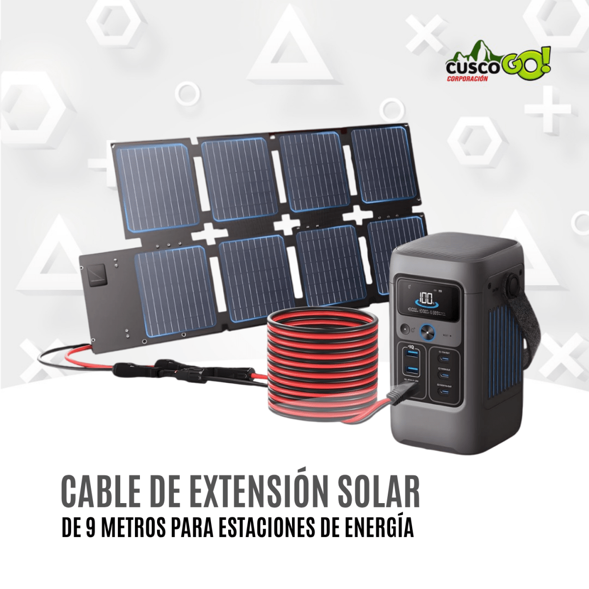 Cable Extensión Solar XT60 9 Metros para Estaciónes de Energía3