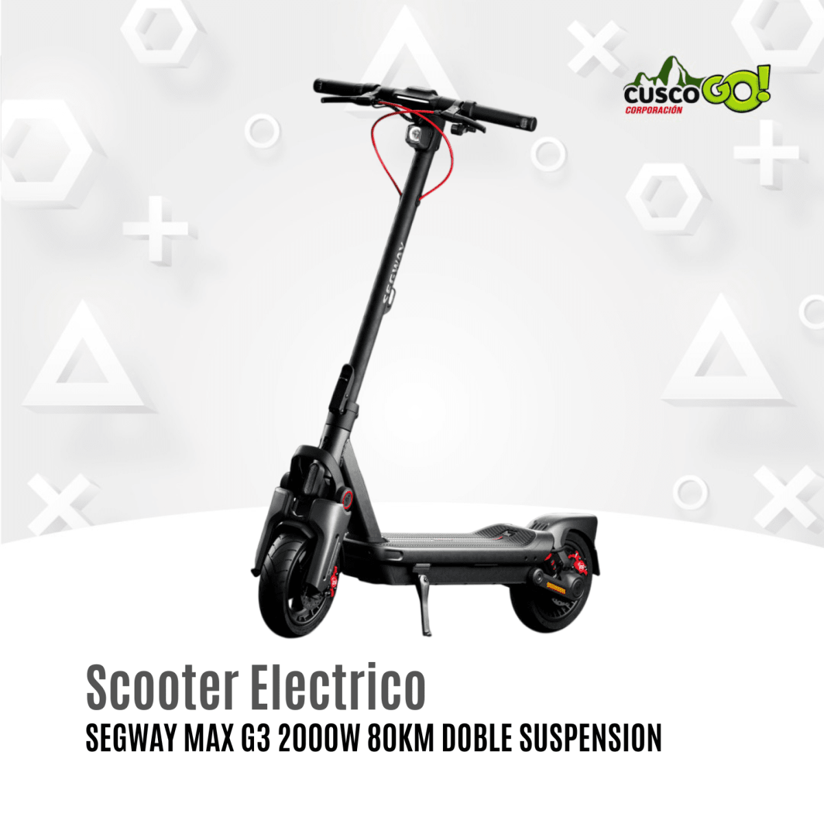 Scooter Eléctrico Segway MAX G3 2000W 80km Doble Suspensión3