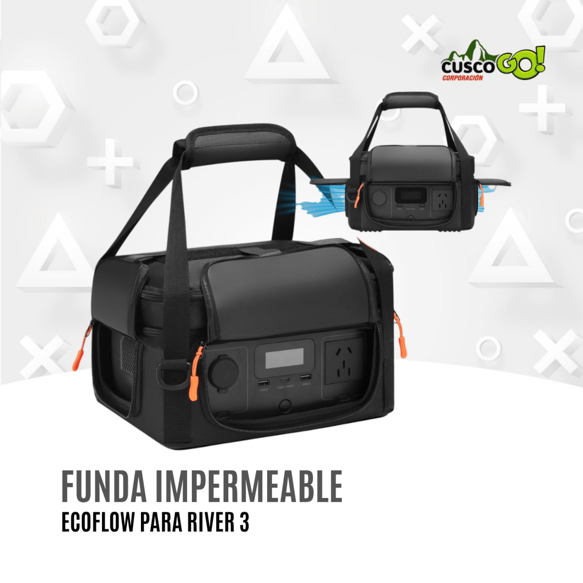 Funda Protectora EcoFlow River 3 Impermeable con Correa3