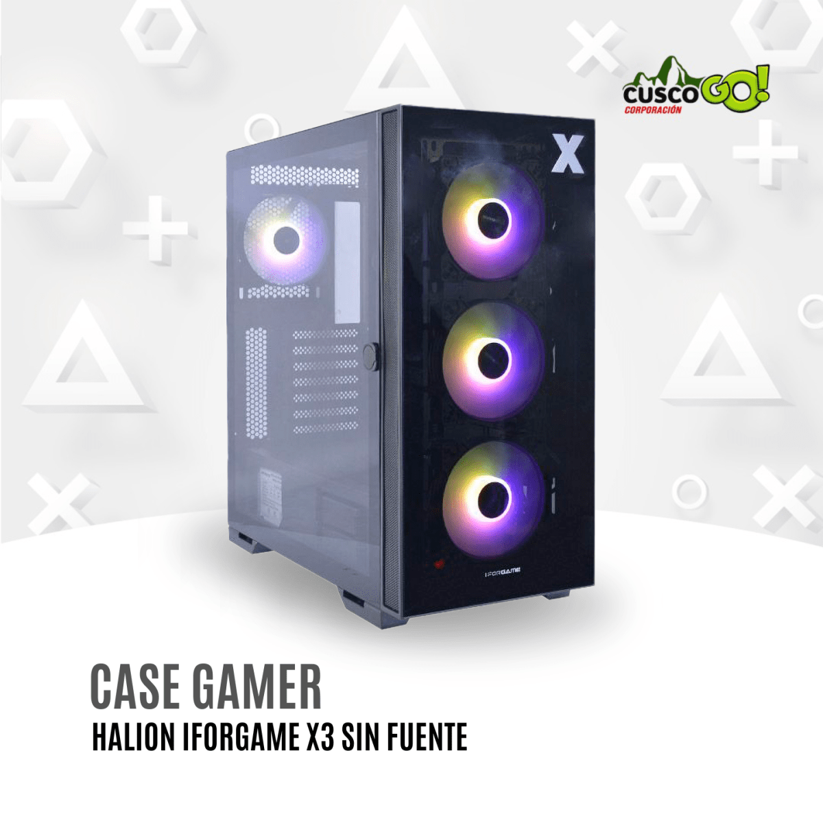 Case Gamer Iforgame X3 Vidrio Templado Sin Fuente 0