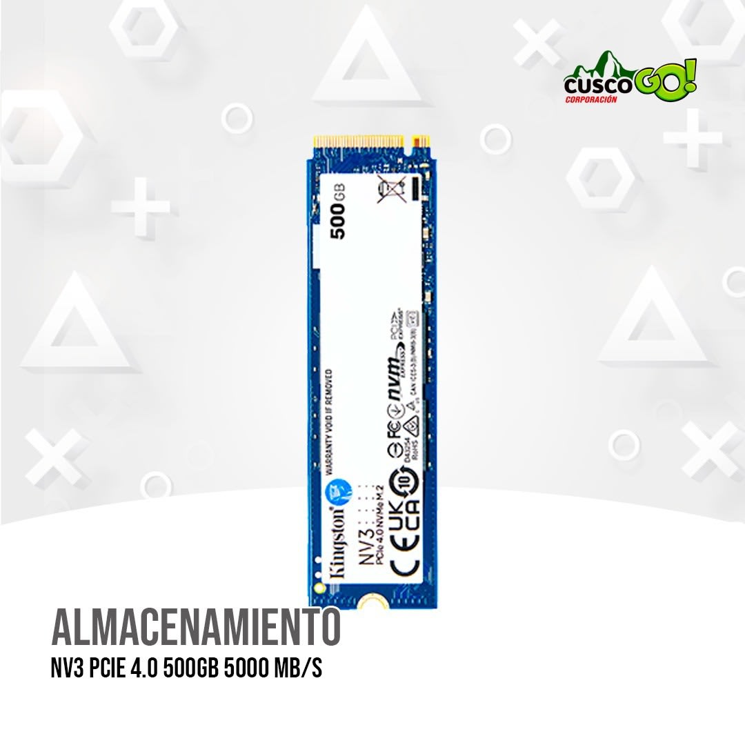 SSD Kingston NV3 500GB PCIe 4 NVMe 5000MBs M22