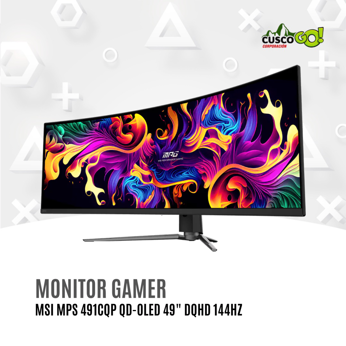 Monitor Gamer MSI MPG 491CQP QD-OLED 49 Pulgadas DQHD 144Hz3