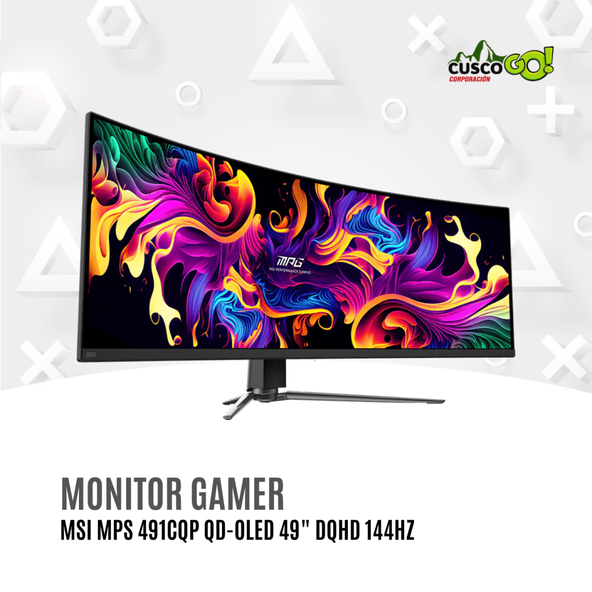 Monitor Gamer MSI MPG 491CQP QD-OLED 49 Pulgadas DQHD 144Hz4