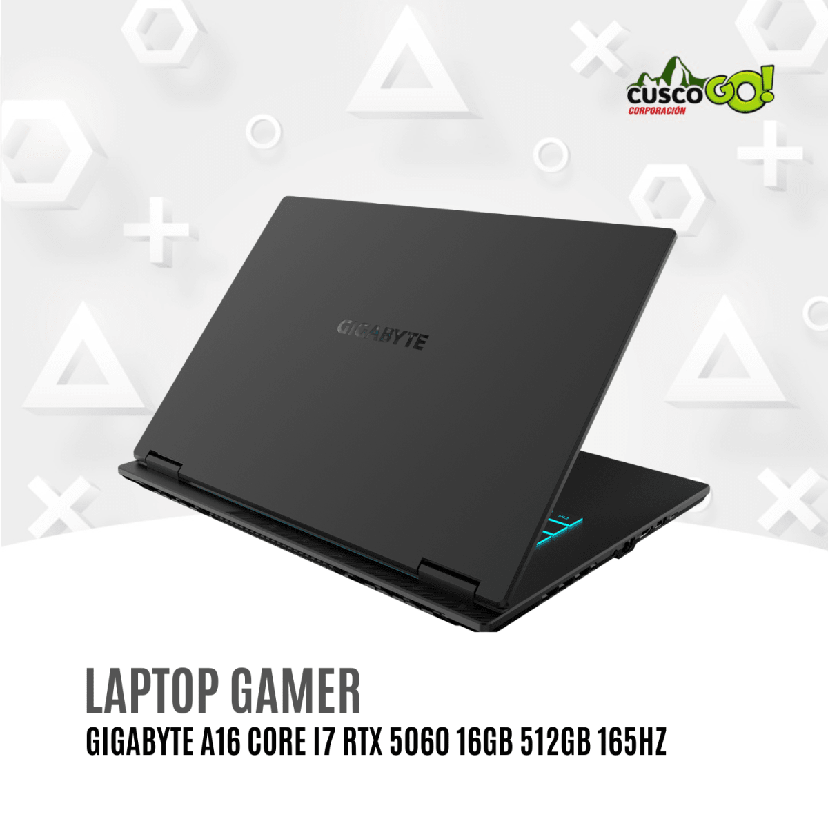 Laptop Gamer GIGABYTE A16 Core i7 RTX 5060 16GB 512GB 165Hz4