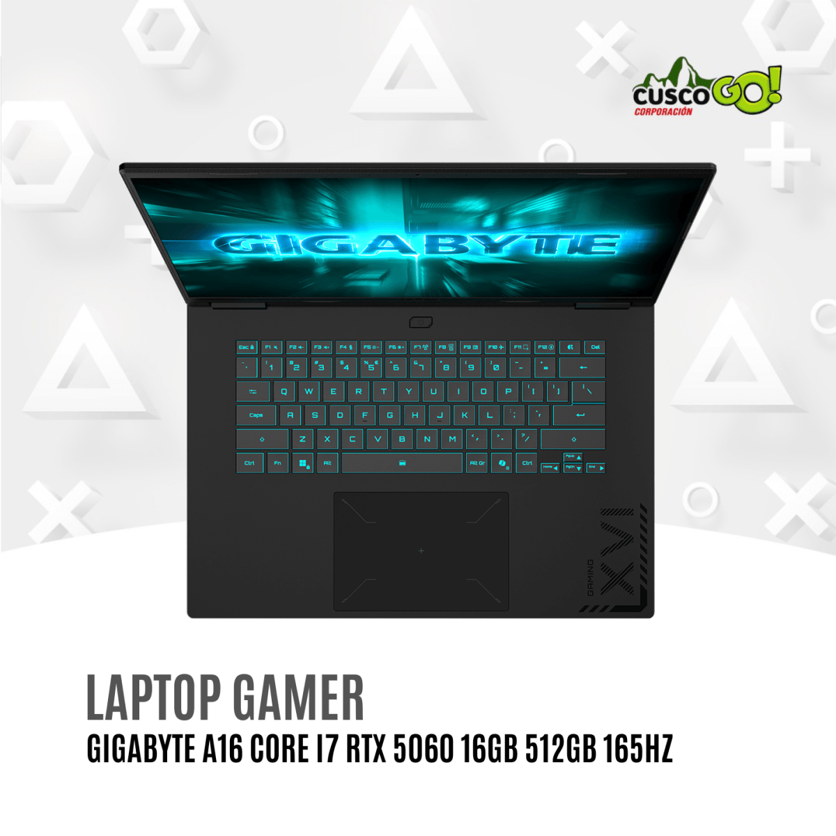 Laptop Gamer GIGABYTE A16 Core i7 RTX 5060 16GB 512GB 165Hz3