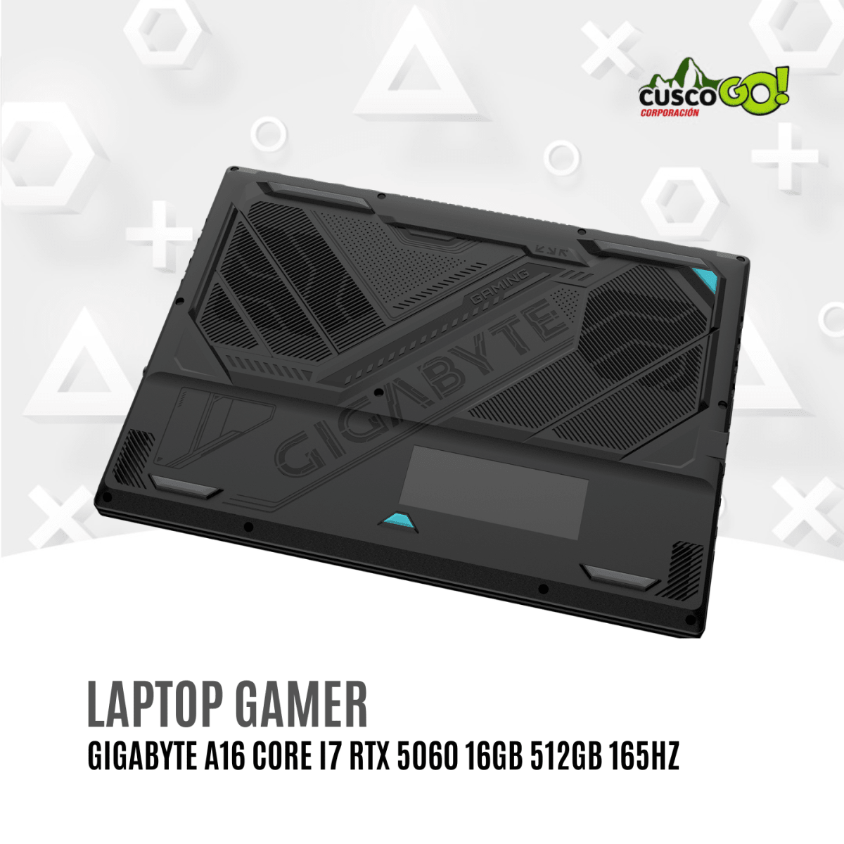 Laptop Gamer GIGABYTE A16 Core i7 RTX 5060 16GB 512GB 165Hz5