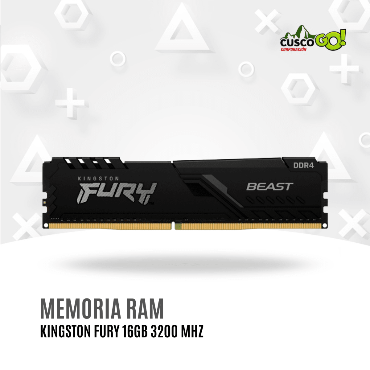 Memoria RAM Kingston Fury Beast 16GB DDR4 3200MHz CL16 1