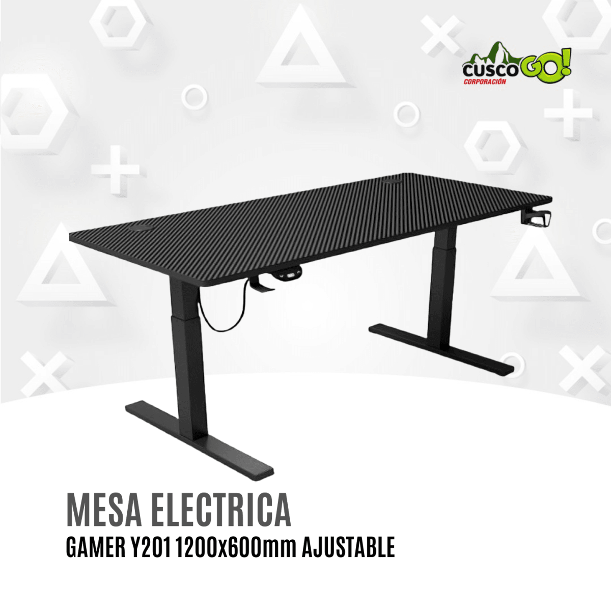 Escritorio Electrico Gamer Elevable Y201 1200x600mm2