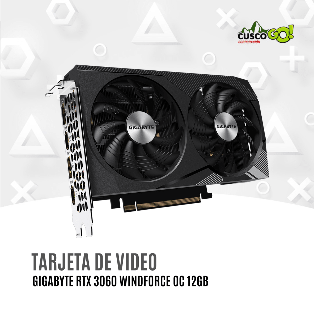 Tarjeta de Video Gigabyte RTX 3060 Windforce OC 12GB2