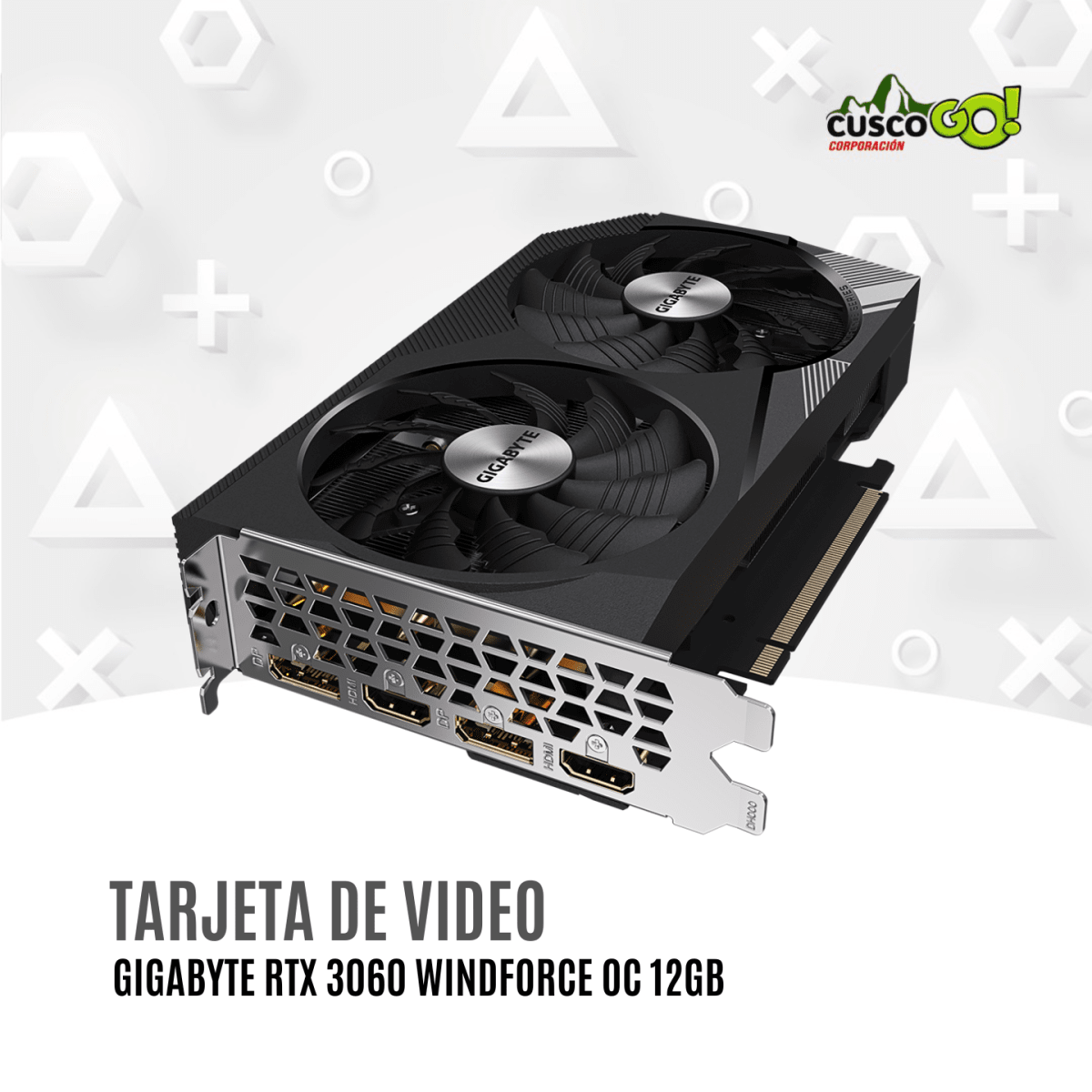 Tarjeta de Video Gigabyte RTX 3060 Windforce OC 12GB4