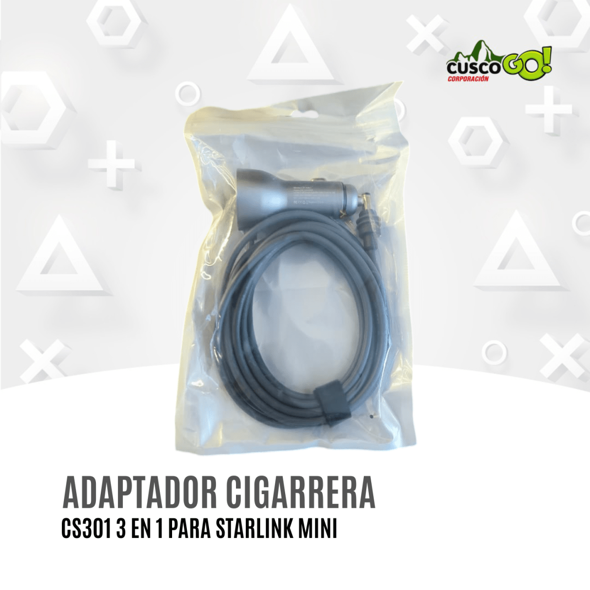 Adaptador de Cigarrera CSA301 para Starlink Mini con USB-C y USB3