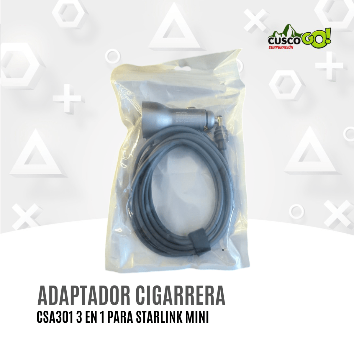 Adaptador de Cigarrera CSA301 para Starlink Mini con USB-C y USB3