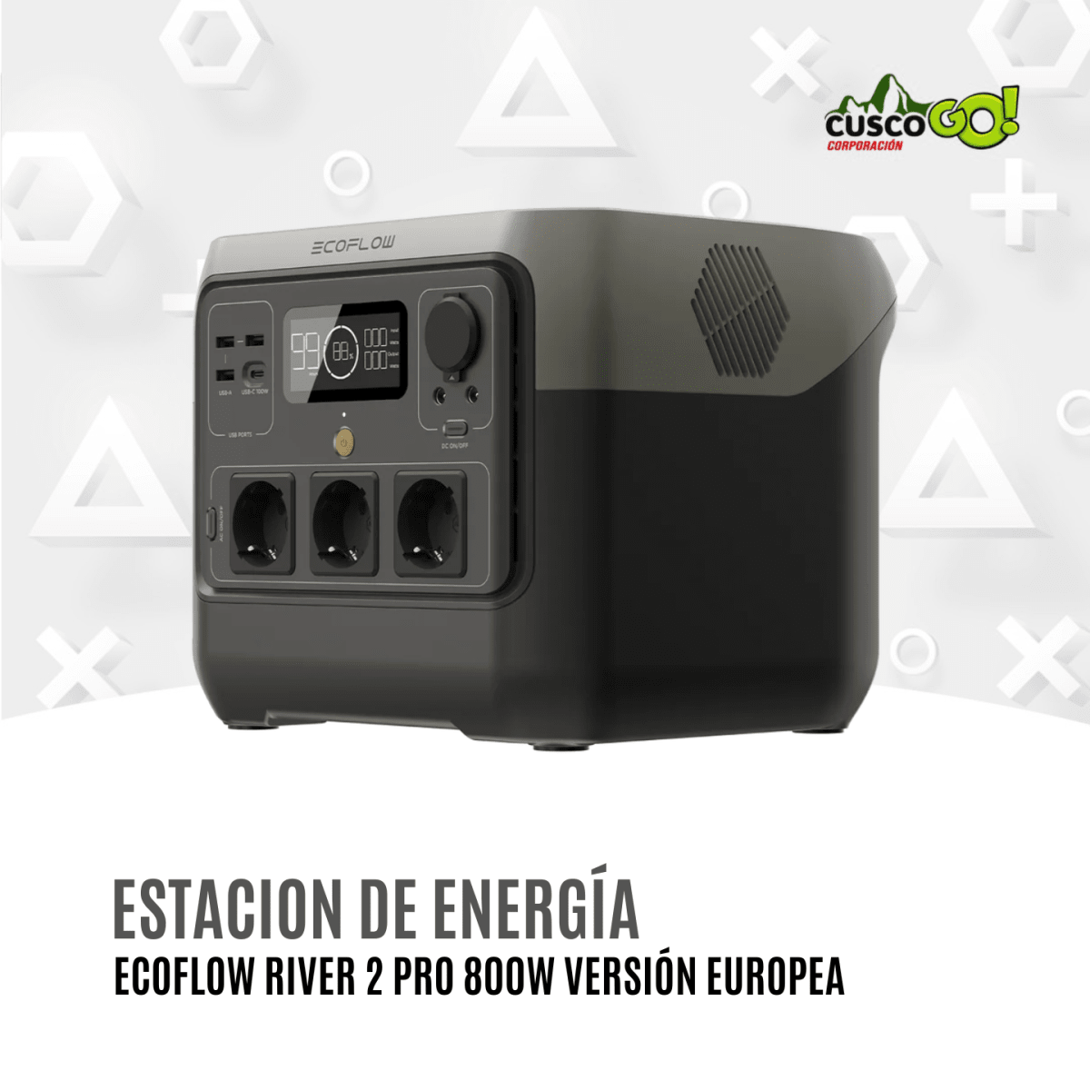 Estación de Energía Portátil EcoFlow RIVER 2 Pro 800W Edición Europea 768Wh2