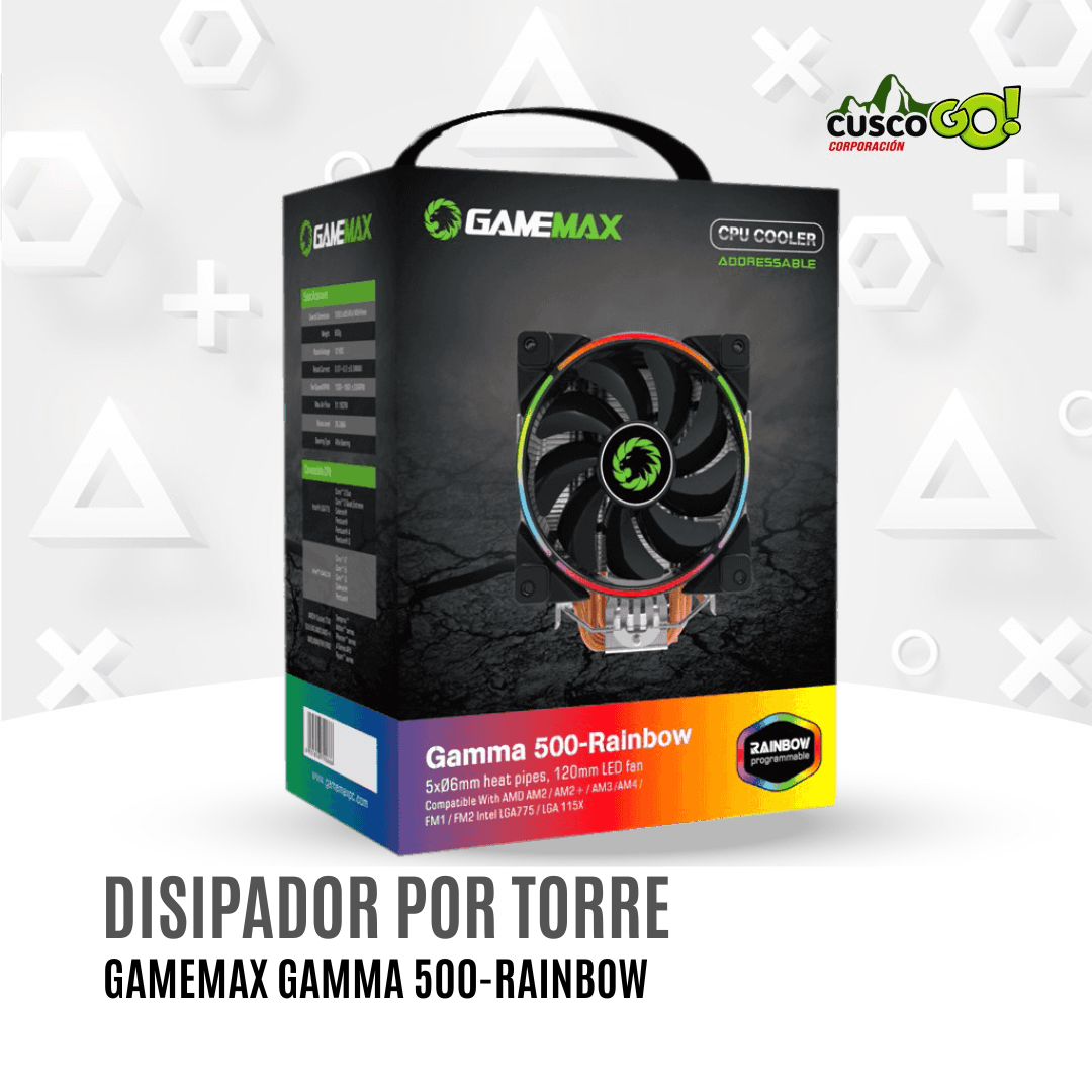 DISIPADOR POR TORRE GAMEMAX GAMMA 500-RAINBOW4