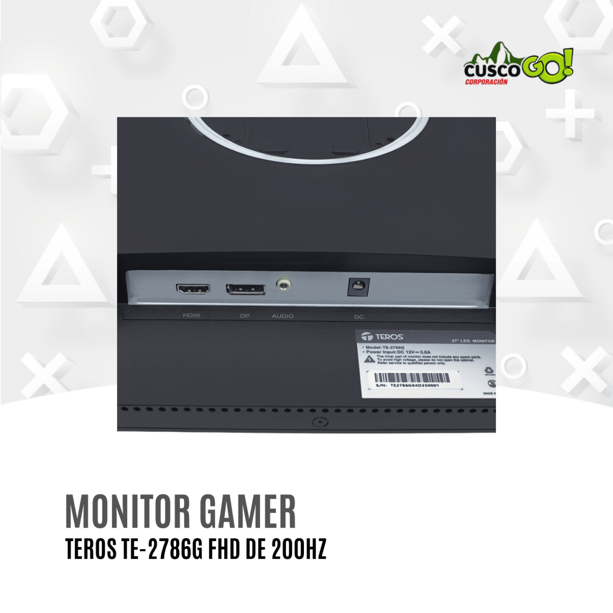 Monitor Gamer Teros TE-2786G 27 Full HD 200 Hz4