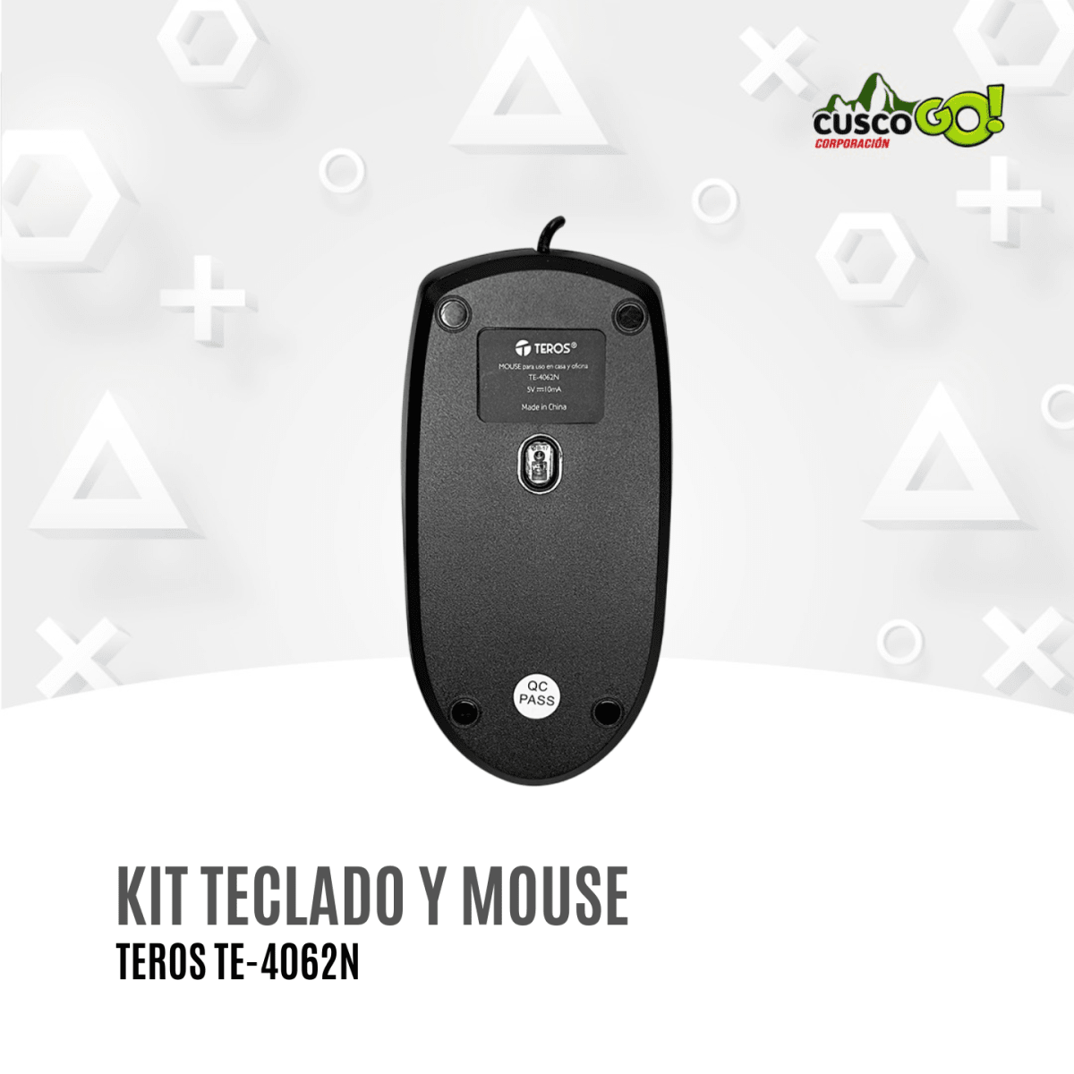 Kit Teclado y Mouse Teros TE-4062N USB Negro3