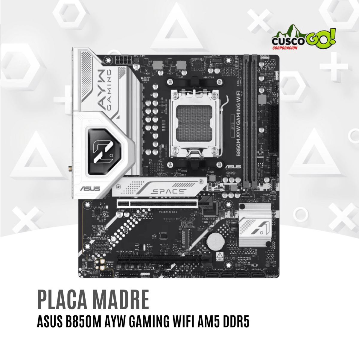 Placa Madre ASUS B850M AYW Gaming WiFi 6 AM5 DDR52
