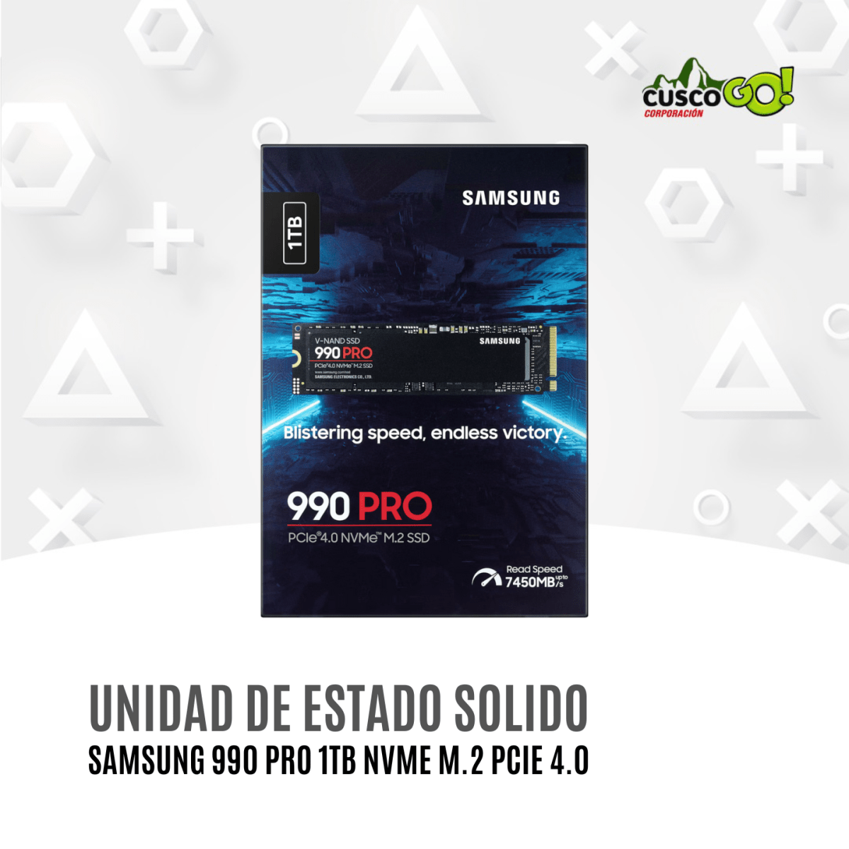 SSD Samsung 990 Pro 1TB NVMe M2 PCIe 4 Lectura 7450MBs4