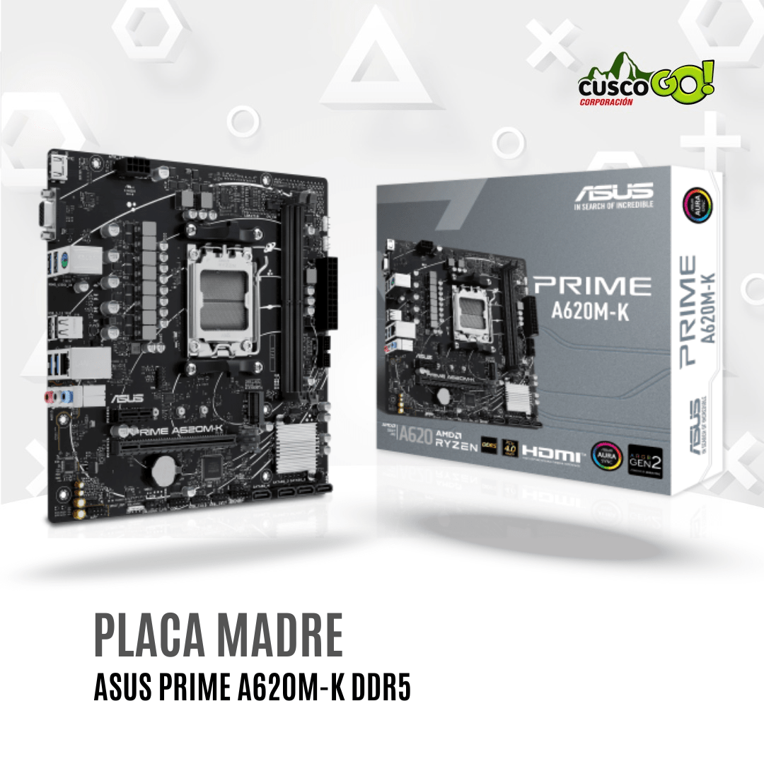 Placa madre ASUS Prime A620M-K DDR5 AM5 Micro ATX A620 0