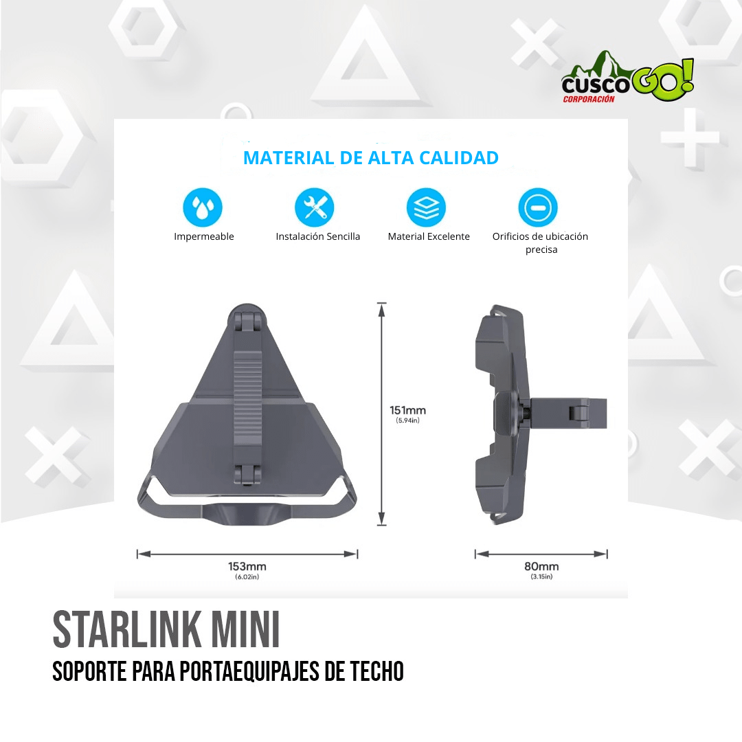 Soporte Starlink Mini para Portaequipajes – Roof Rack Mount2