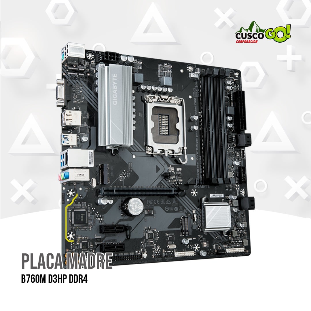 PLACA MADRE GIGABYTE B760M D3HP DDR4, CHIPSET INTEL B760, LGA1700, MATX 0