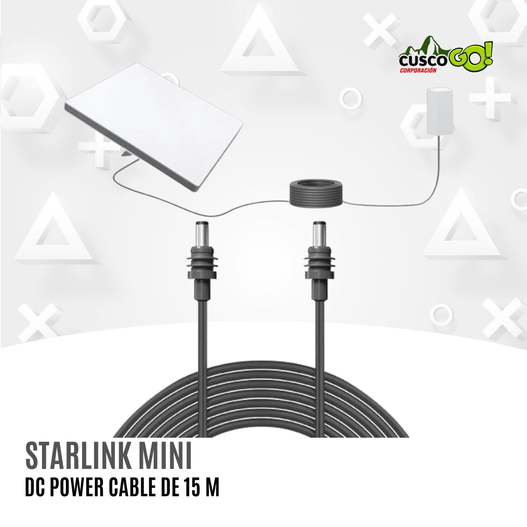 Cable DC Power 15 Metros Starlink Mini – Repuesto Oficial2