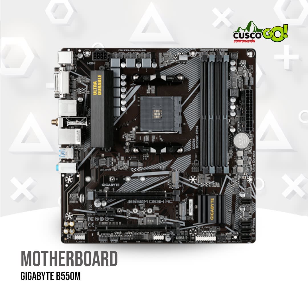 PLACA MADRE GIGABYTE B550M DS3H AC (rev. 1.5) Chipset AMD B550, Socket AM4, Micro ATX 0