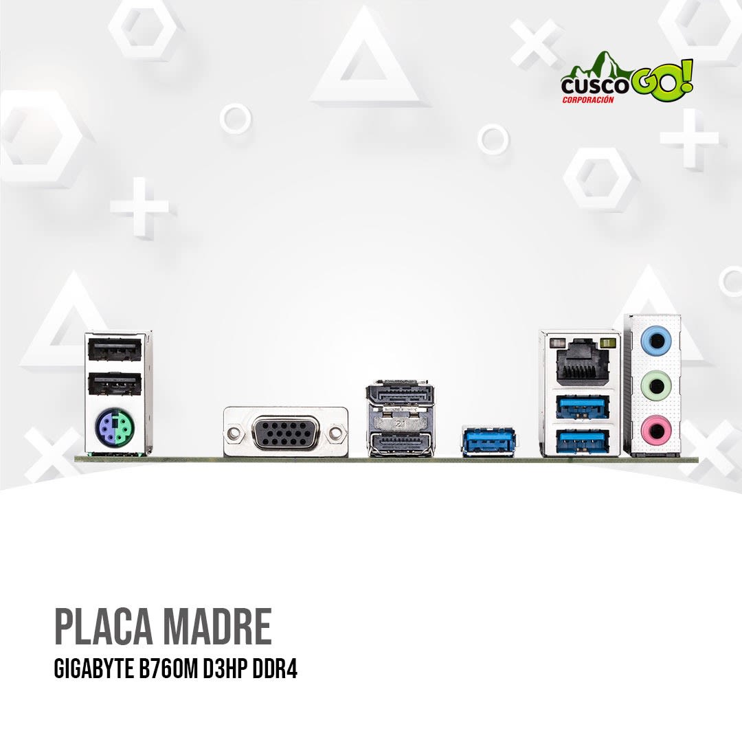 PLACA MADRE GIGABYTE B760M D3HP DDR4, CHIPSET INTEL B760, LGA1700, MATX2