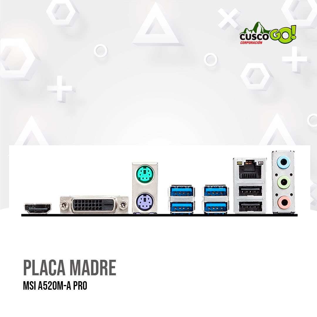 PLACA MADRE MSI A520M-A PRO DDR4 AM42