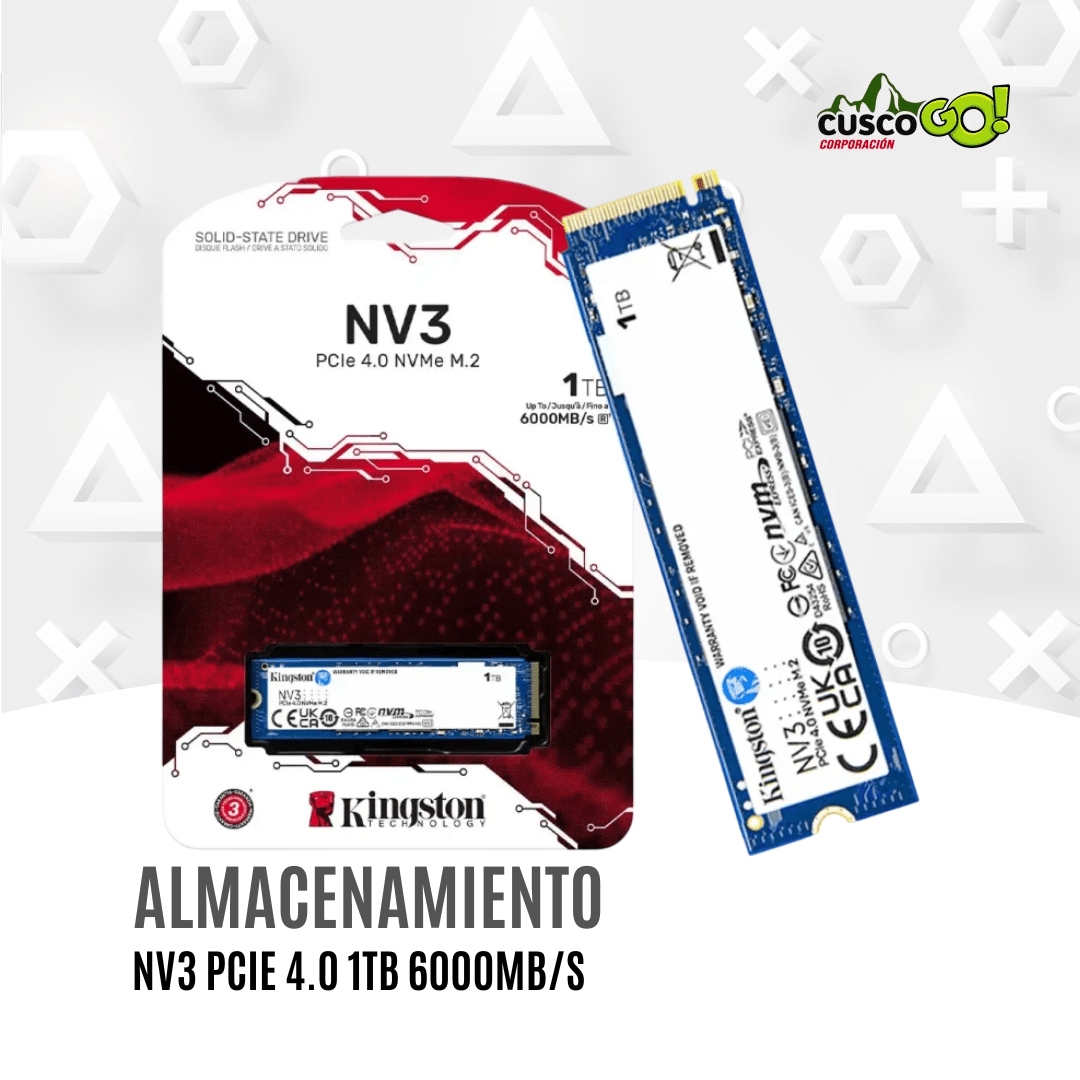 SSD Kingston NV3 1TB PCIe 4 NVMe 6000MBs M2 0