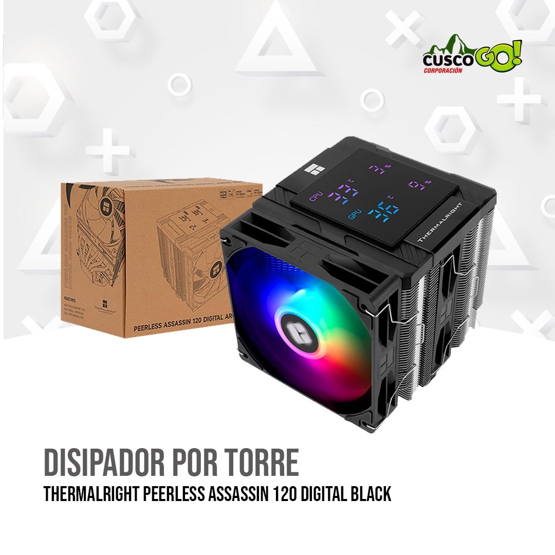 DISIPADOR POR TORRE THERMALRIGHT PEERLESS ASSASSIN 120 DIGITAL BLACK 0