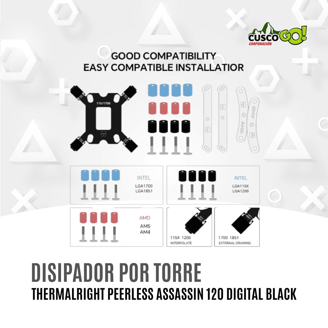 DISIPADOR POR TORRE THERMALRIGHT PEERLESS ASSASSIN 120 DIGITAL BLACK5