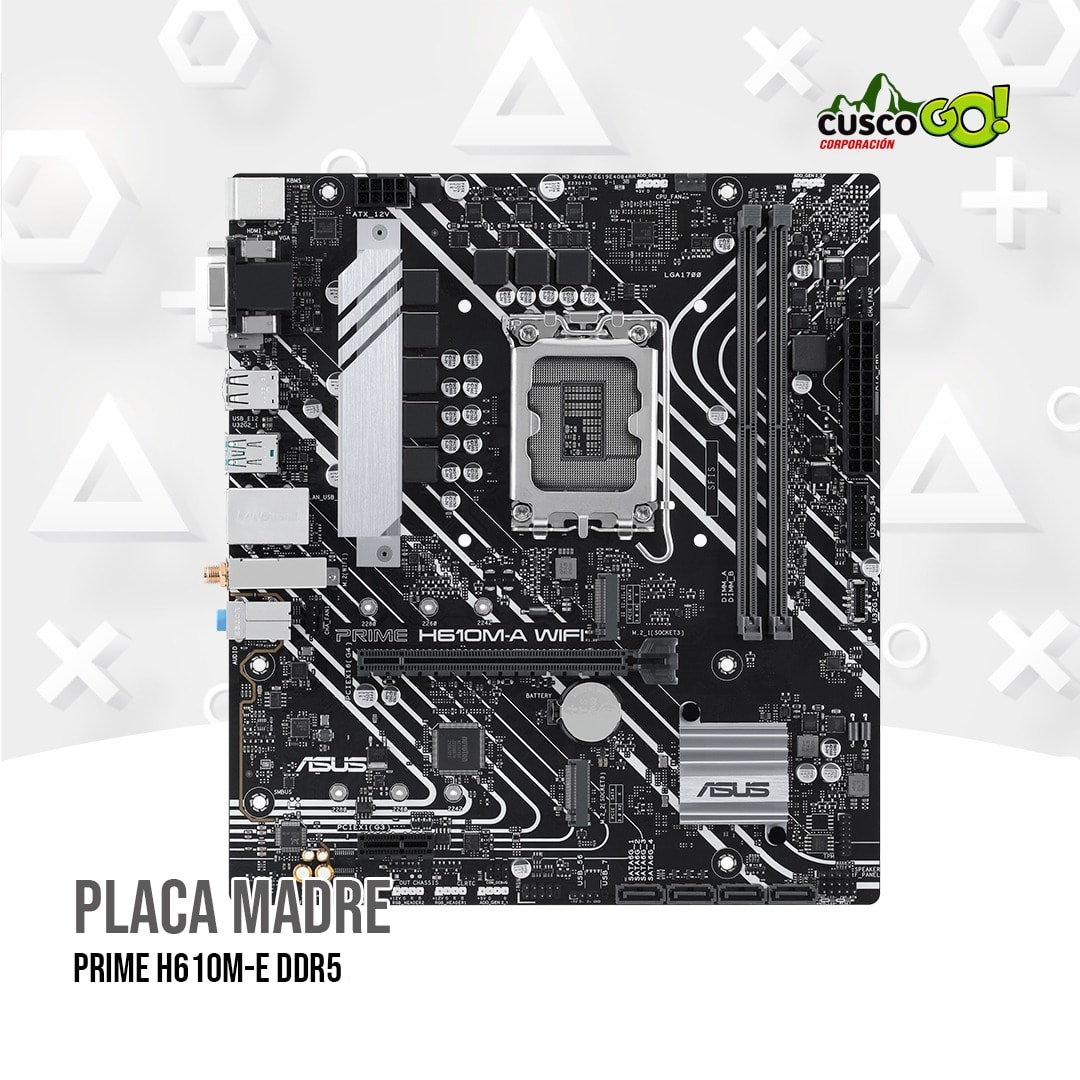 PLACA MADRE ASUS PRIME H610M-E DDR5, CHIPSET INTEL H610, LGA1700, MATX 0