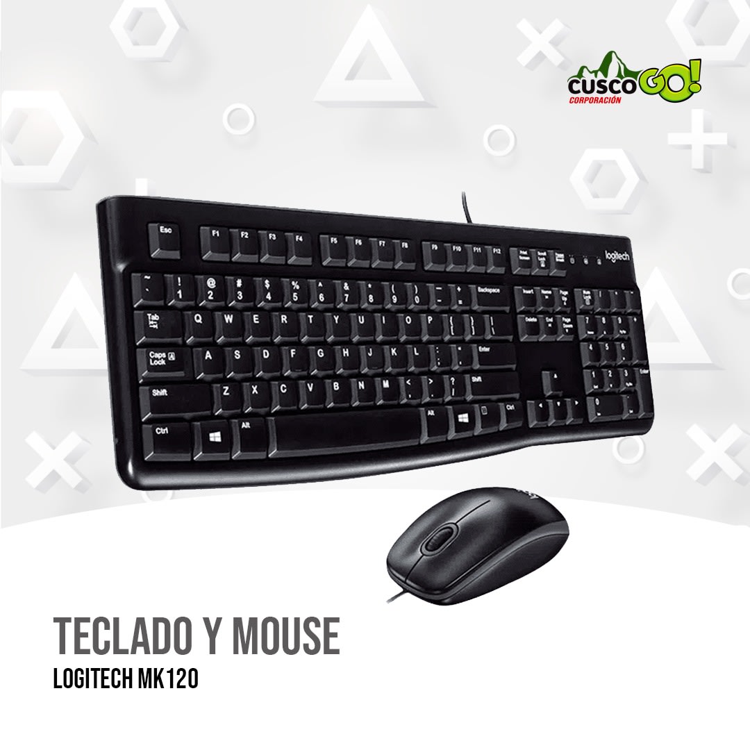 Kit Teclado y Mouse Logitech MK120 Negro 0