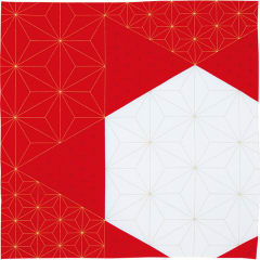 Furoshiki japonés 70 cm Hare tsutsumi | Asanoha y Tortuga (Carey)