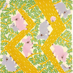 Furoshiki japonés 100 cm Kata Kata | Koala Cream Yellow