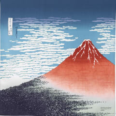 Furoshiki japonés 70 cm Ukiyo-e South Wind, Clear Sky (Red Fuji)