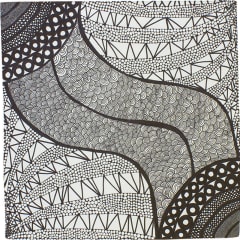Furoshiki japonés 50 cm Art Brut Viento Gris Carbón